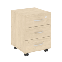 Тумба NOVA S  подкатная (3 ящика, с замком)В.ТМ-3 407x439x556